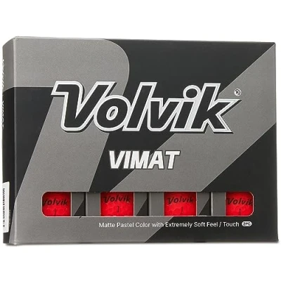 Image de Volvik Vimat Balle de Golf Unisexe Jaune Taille Unique, Mixte, Rouge., Unique