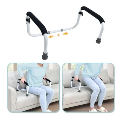 Image de MYBOW Support d&#039;aide à la mobilité et vie quotidienne Barre d&#039;appui pour personnes âgées Poignée de sécurité canapé handicapé Largeur réglable