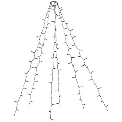 Image de Guirlande lumineuse 6 fils / 240 LED effet cascade pour sapin de Noël [Lunartec]