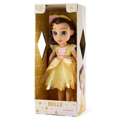 Image de Disney Store Official Poupée Belle avec Mini Brosse à Cheveux, la et Bête, 40,5 cm/16&quot;, Collection Once Upon a Story, partir de 3 Ans