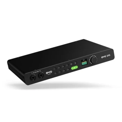 Image de Audient EVO SP8, Studio Preamp Expander, Huit préamplis EVO, 8 x micro avec Smartgain, sorties ligne, préampli micro, 58dB Mic Gain, convertisseur AD/DA 32 bits, noir