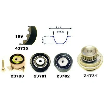 Image de MAPCO 41735 Pompe à Eau + Kit De Distribution OPEL: Vectra B Berline, Break, CC