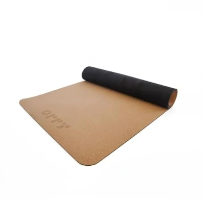 Image de ORRY Tapis de Yoga en Liège (liège PU) Antidérapant Double Face 183cm x 61cm, 4mm d&#039;Épaisseur