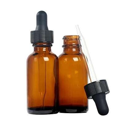 Image de Magic Season Boston Bouteilles Rondes en Verre (Ambré/30 ml avec Compte gouttes/2 Pièces)