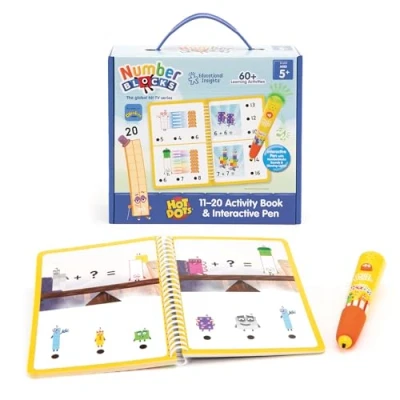 Image de Learning Resources Livre d’activités Hot Dots Numberblocks 11 à 20 et Stylo interactif de, Plus de 60 activités incluses, Cadeaux Numberblocks, partir 5 Ans