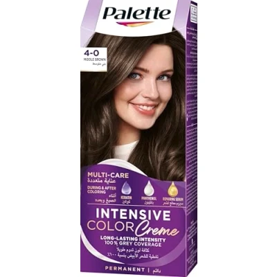 Image de Schwarzkopf Palette Intensive Hair Colour Cream With Liquid Keratin 4 0 Medium Brown 100 ML