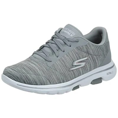 Image de Skechers Femme Go Walk 5 True Basket, Garniture Textile Grise Grise, 38 EU Large