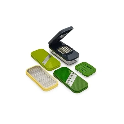 Image de Joseph Multi Prep Compact 4 en 1 Coupe Legumes Multifonctions, Hachoir Manuel, Râpe à Fromage, Légumes, Mandoline, avec Protège Main et Boîte alimentaire, Accessories de Cuisine