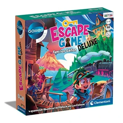 Image de Clementoni 59257 Escape Game Deluxe Édition Familiale Jeu de société à énigmes avec 4 Aventures Cartes et Accessoires Idéal comme Cadeau, Familial partir 10 Ans