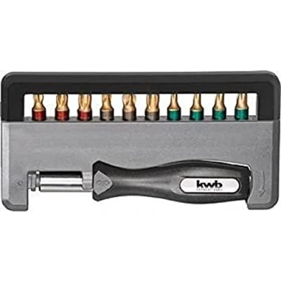 Image de kwb Smartphone Titan Bit Box 12 pcs. y compris porte embout et poignée