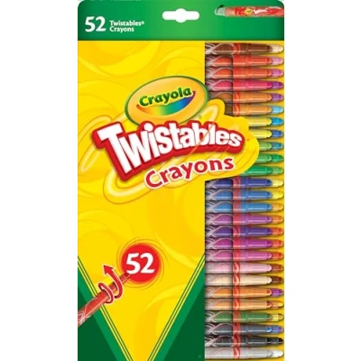 Image de CRAYOLA TWISTABLES Crayons torsadés, 920030.112, Multicolore, 52 Count (Pack of 1)