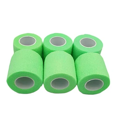 Image de PintoMed Bandage Cohésif VERT FLUO 6 Rouleaux x 5 cm 4,5 m adhésif Flexible Bandages, Premiers Secours Sports Wrap