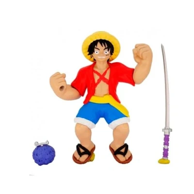 Image de BANDAI Heroes de Goo JIT Zu Figurine d&#039;action Monde One Piece Super Monkey D. Luffy Éponge et étire Multicolore CO42939