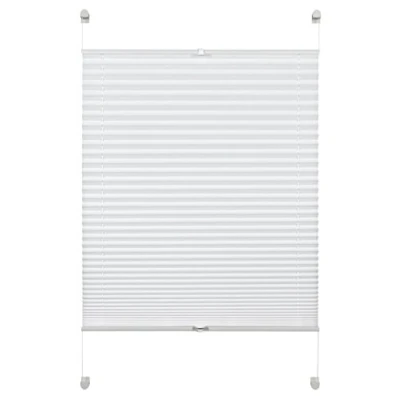 Image de GARDINIA Store Plissé à Clipser, Opaque, Kit de Montage Inclus, 2 Rails EASYFIX, Blanc, 55 x 130 cm (BxH)