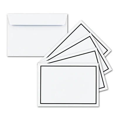 Image de Deuil enveloppe avec bord de schlichtem deuil////DIN c6 16,2 x 11,4 cm Fermeture autocollante 80 g/m²//deuil portables Enveloppes Weiß