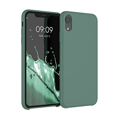 Image de kwmobile Housse Compatible avec Apple iPhone XR Coque de téléphone Souple et Fine en TPU Silicone Vert Sapin