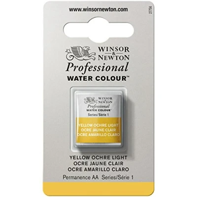 Image de Winsor &amp; Newton Aquarelle Professionnel Peinture Aquarelle, Haute Luminosité, Résistante à la Lumière, Qualité Archive, Demi Godet, Couleur Ocre Jaune Clair