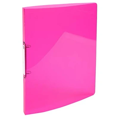 Image de Exacompta Réf. 54674E Paquet de 5 classeurs souples PP Iderama 2 anneaux ronds diamètre 15 mm Dos 20 Dimensions extérieures : 32 x 25 cm Format à classer A4 Coloris rose