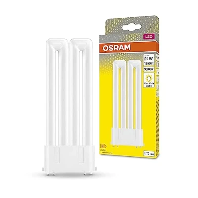 Image de OSRAM Dulux LED F24 EM, 2G10, 12W, 1350LM, 3000K, couleur de lumière blanche chaude, remplacement pour les lampes fluorescentes compactes conventionnelles avec 4 broches Prise 2G10