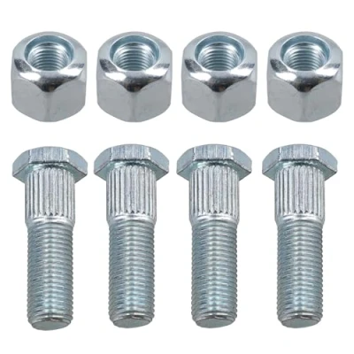 Image de AB Tools Pack de 4 3/8&quot; UNF Goujons et écrous Roue pour remorque PCD 4&quot;, Les concentrateurs Suspension