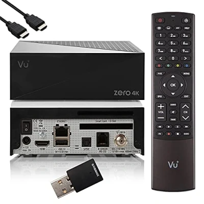 Image de VU Zero 4K récepteur Satellite UHD HDR, Tuner DVB S2X, Intelligent E2 Linux, Youtube, CI + Lecteur de Carte, multimédia, médiathèque HbbTV, USB, WiFi 300Mbit EasyMouse HDMI