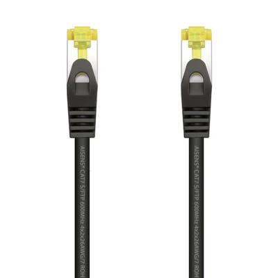 Image de AISENS A146 0484 Câble réseau RJ45 LSZH Cat.7 600 MHz S/FTP PIMF AWG26 Noir 25 cm