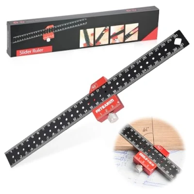 Image de mizikuu Equerre Menuisier, 300mm Équerre combinée Règle d&#039;angle de Combinaison marquer 45 et 90 Jauge Marquage Ruler Outil Square pour Bricolage, Outillage, Menuiserie