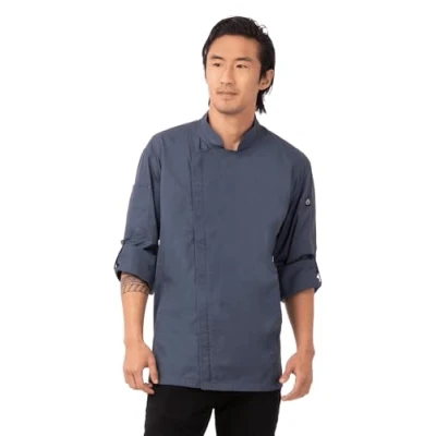Image de Chef Works BCLZ008BLUM Veste de Chef, Bleu, M Homme