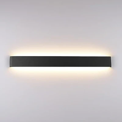 Image de Klighten LED Applique Murale Intérieure 30W 91CM, Lumiere Moderne, Lampe en Aluminium de Haut Bas pour Salon, Chambre, Escaliers et Couloir, 3000 Lumen, Blanc Chaud 3000K, Noir