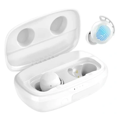 Image de Tribit Écouteurs sans Fil, Bluetooth, Bluetooth 5.2 à Commande Tactile, Réduction du Bruit des appels, Basses Profondes IPX8 Étanche, Travail Musical, Blanc