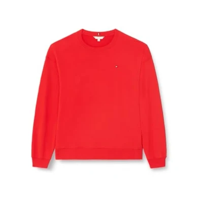 Image de Tommy Hilfiger Curve FLAG ON Chest Sweatshirt, Femme, Taille: 48, Fierce red