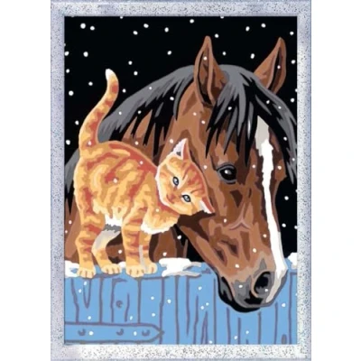 Image de Ravensburger 285563 Numéro D&#039;art Set Poulain Avec Chaton
