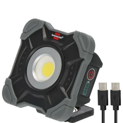 Image de Brennenstuhl lampe de chantier LED à batterie SH 1000 MAC (1000 lm, IP54, travail rechargeable avec aimant et anneau mousqueton, boîtier robuste)