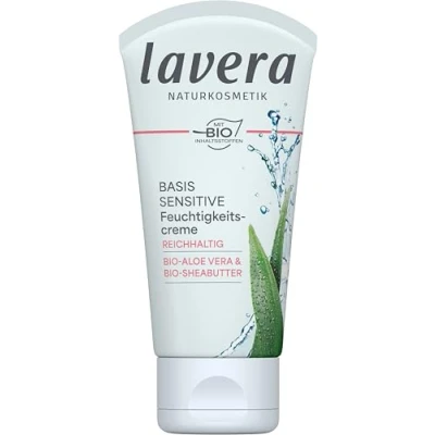 Image de lavera basis sensitiv Crème Hydratante Riche ∙ Vegan Cosmétiques naturels Ingrédients végétaux bio 100% naturel 50ml