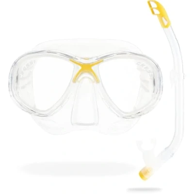 Image de Cressi Sub S.p.A. Marea Vip Jr Set de masque + tuba plongée enfant Transparent/Jaune