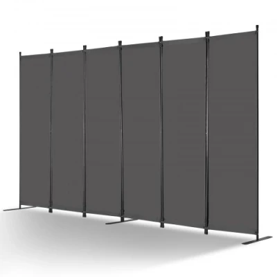 Image de VEVOR Paravent Multifonctionnel à 6 Panneaux, Cloison de Séparation Autoportant 311 x 180,5 cm, Séparateur Pièces Intérieur Pliable, Brise Vue pour Confidentialité, Bureau, Chambre, Salon, Gris