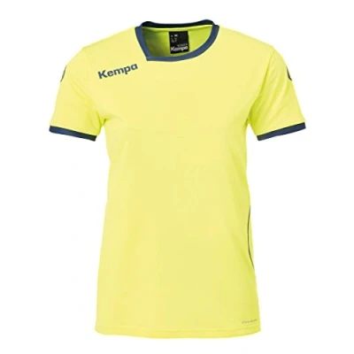 Image de Kempa Curve Shirt Women Femme, Fluo Jaune/Deep Bleu, XL