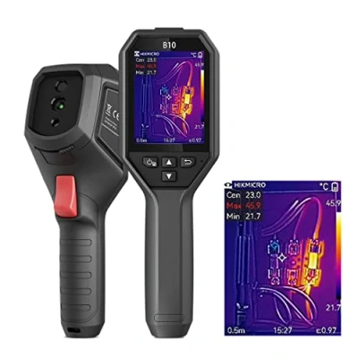 Image de HIKMICRO B10 Caméra thermique d&#039;une résolution IR 256 x 192 avec visuelle 2MP, mesure en plein écran, 25 Hz écran LCD 3,2&quot;, IP54, plage de température 20C à 550C