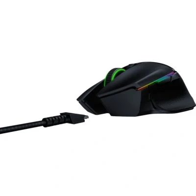 Image de Razer Basilisk Ultimate avec Station de Charge Souris Gaming sans Fil 11 Boutons programmables (Capteur Optique Focus+ 20K, Interrupteur Optique, Chroma RGB) Noir