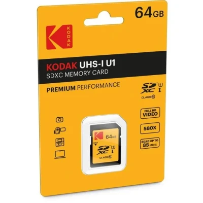 Image de Carte SD 64 Go UHS I U1 V10 SDHC/XC Vitesse de Lecture 85MB/s Max d&#039;Écriture 25MB/s Stockage Vidéos Full HD et Photos Haute Définition Card