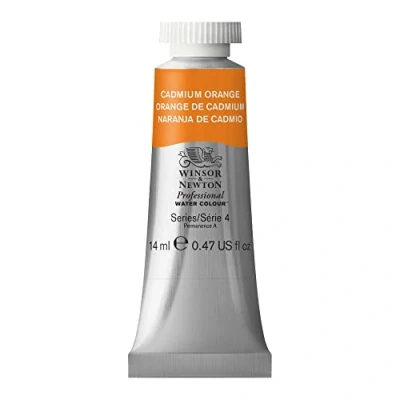 Image de Winsor &amp; Newton Aquarelle Professionnel Peinture Aquarelle, Haute Luminosité, Résistante à la Lumière, Qualité Archive, Tube de 14 ML, Couleur Jaune Cadmium Orange ROW