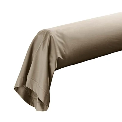 Image de douceur d&#039;intérieur, Taie de Traversin (85 x 185 cm) Percaline Sable, Percale Coton