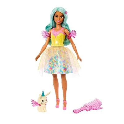 Image de Barbie Coffret A Touch of Magic avec Poupée Teresa en Tenue De Fée Et Figurine Lapin, Accessoires Inclus, À Collectionner, Jouet Enfant, Partir 3 Ans, HLC36