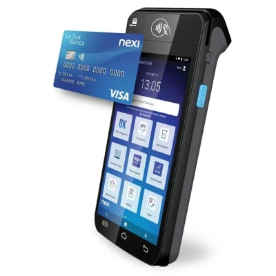 Image de Nexi SmartPOS Mini à Canon Zéro, Pos portable sans contact, Lecteur électronique pour paiements avec guichet automatique, carte de crédit, prépayée, Apple Pay et Google