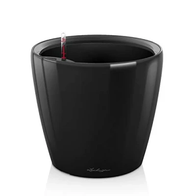 Image de Lechuza Pot de Fleurs d&#039;Interieur Premium Classico Ls Réserve d&#039;Eau Intégrée Coloris Noir Ø 50 X 47 cm