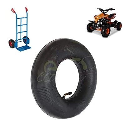 Image de ECB04CUD Chambre à air 3.50 4 VF TR87 Vanne métallique en fer pour roue chariot porte bagages Mini Quad caoutchouc pneu