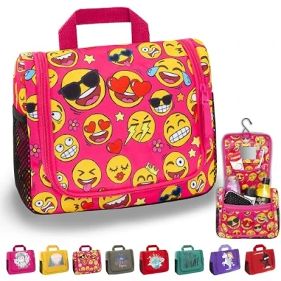 Image de GRINSEZWERGE Trousse de Toilette pour Enfant,Trousse Voyage à Suspendre,Trousse Toilette,Sac Voyage,Trousse Maquillage,Accessoire