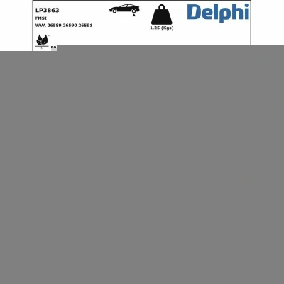 Image de Kit de plaquettes frein, frein à disque DELPHI LP3863