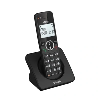 Image de VTech ES2000 Téléphone sans Fil DECT avec Blocage d&#039;appel, contrôle du Volume, Identification de l&#039;appelant/Appel en Attente, 18 Heures d&#039;autonomie, numérotation Rapide, Noir