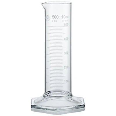Image de Neolab E 1281 Eprouvette de mesure 500 ml, forme basse, pied hexagonal haut gamme B